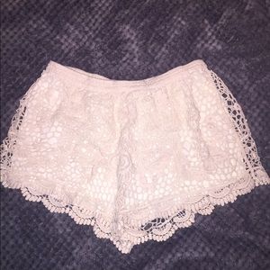 Boho lace shorts